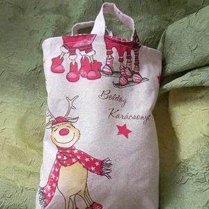 boldog karácsonyt ajándékátadó táska - karácsony - karácsonyi ajándékozás - karácsonyi ajándékcsomagolás - Meska.hu