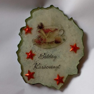 Boldog karácsonyt poháralátét, Karácsony, Karácsonyi lakásdekoráció, Karácsonyfadíszek, Mindenmás, MESKA