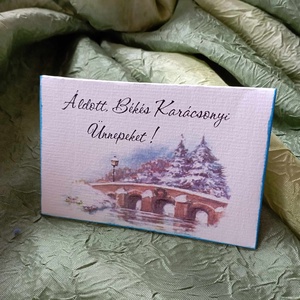karácsonyi boríték, Esküvő, Emlék & Ajándék, Nászajándék, Esküvői pénzátadó boríték, kártya, Fotó, grafika, rajz, illusztráció, MESKA
