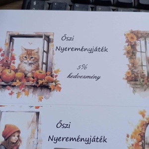 őszi kaparós kártyák - otthon & életmód - papír, írószer - ajándékozás kellékei - ajándék sorsjegy - Meska.hu