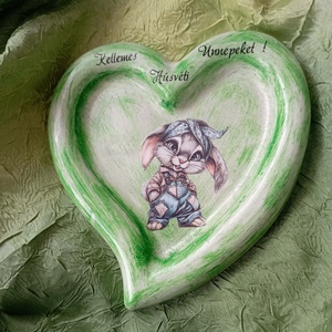 szíves tálka - ünnepi díszek, dekorációk - húsvéti díszek és dekorációk - húsvéti asztaldíszek - Meska.hu