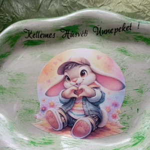 húsvéti tál - ünnepi díszek, dekorációk - húsvéti díszek és dekorációk - húsvéti asztaldíszek - Meska.hu