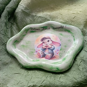 húsvéti tál - ünnepi díszek, dekorációk - húsvéti díszek és dekorációk - húsvéti asztaldíszek - Meska.hu