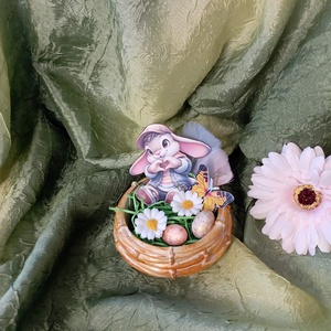 Nyuszis asztaldísz - ünnepi díszek, dekorációk - húsvéti díszek és dekorációk - húsvéti asztaldíszek - Meska.hu