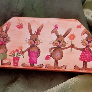 szalvétatartó nyuszis - otthon & életmód - konyhafelszerelés, tálalás - tálalás - szalvétatartó, szalvétagyűrű - Meska.hu