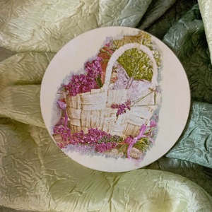 szalvétatartó levendulás - otthon & életmód - konyhafelszerelés, tálalás - tálalás - szalvétatartó, szalvétagyűrű - Meska.hu