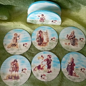 szalvétatartó húsvéti vintage, Otthon & Életmód, Konyhafelszerelés, tálalás, Tálalás, Szalvétatartó, szalvétagyűrű, Decoupage, transzfer és szalvétatechnika, MESKA