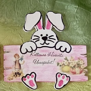 húsvéti ajándékkísérő , Otthon & Életmód, Papír, írószer, Ajándékozás kellékei, Ajándékkísérő, Decoupage, transzfer és szalvétatechnika, MESKA
