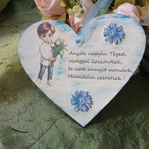 anyák napi szívek 1 - otthon & életmód - dekoráció - kép & falikép - fából készült kép - Meska.hu