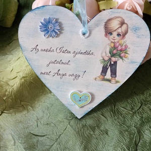 anyák napi szívek 1 - otthon & életmód - dekoráció - kép & falikép - fából készült kép - Meska.hu