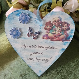 anyák napi szívek 1 - otthon & életmód - dekoráció - kép & falikép - fából készült kép - Meska.hu