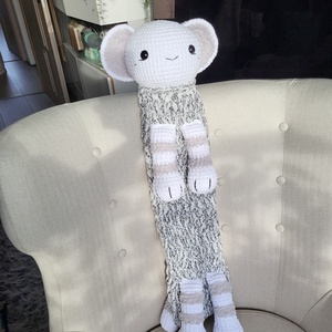 Horgolt pizsamatartó kis tigris  - játék & sport - plüssállat & játékfigura - plüss mesefigurák - Meska.hu