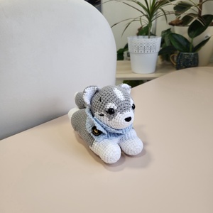 Szibériai husky kiskutya - játék & sport - plüssállat & játékfigura - kutya - Meska.hu