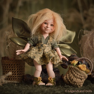 Naturális kertész tündér figura, PRIMULA porcelán BJD baba - Meska.hu