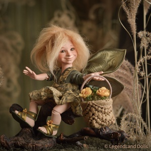 Naturális kertész tündér figura, PRIMULA porcelán BJD baba -  - Meska.hu