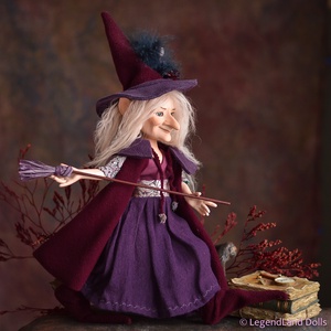 Bölcs boszorkány figura, IRMA porcelán BJD baba, porcelánbaba - otthon & életmód - dekoráció - dísztárgy - Meska.hu