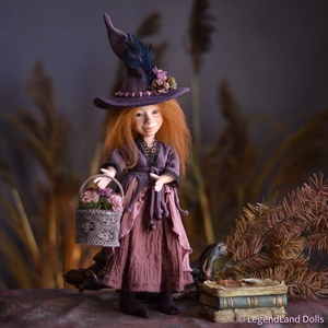 Jóságos boszorkány figura LUCIA porcelán BJD baba, porcelánbaba - otthon & életmód - dekoráció - dísztárgy - Meska.hu