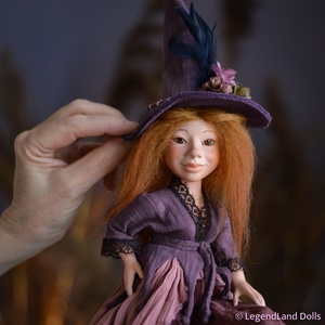 Jóságos boszorkány figura LUCIA porcelán BJD baba, porcelánbaba - otthon & életmód - dekoráció - dísztárgy - Meska.hu