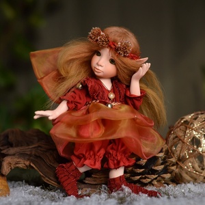 Karácsonyi porcelán mozgatható tündérke - LALA - Meska.hu