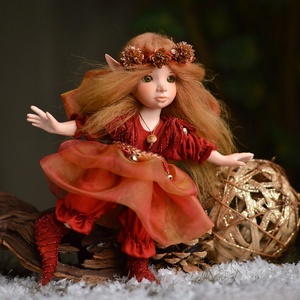 Karácsonyi porcelán mozgatható tündérke - LALA - karácsony - karácsonyi lakásdekoráció - karácsonyi manók, figurák - Meska.hu