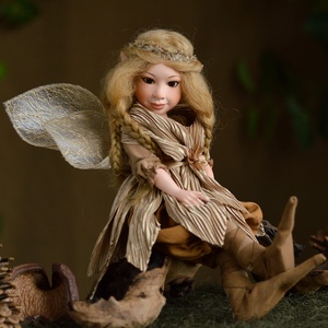 AGÁTA - szőke nagy porcelán tündér - otthon & életmód - dekoráció - dísztárgy - Meska.hu