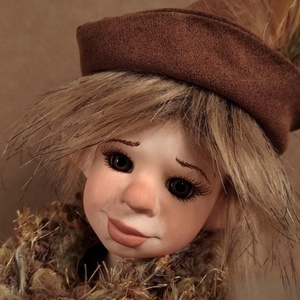 Horgász manó: DENTON - porcelán, mozgatható  - otthon & életmód - dekoráció - manók - Meska.hu