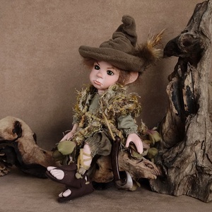 Favágó manó: BAERNAS - porcelán, mozgatható  - otthon & életmód - dekoráció - manók - Meska.hu