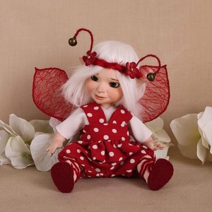 KATKA mini porcelán mozgatható tündérke - otthon & életmód - dekoráció - manók - Meska.hu