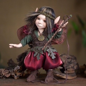 Vagány tündér: XENODIKÉ - porcelán, mozgatható - művészet - más művészeti ág - Meska.hu