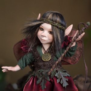 Vagány tündér: XENODIKÉ - porcelán, mozgatható - művészet - más művészeti ág - Meska.hu