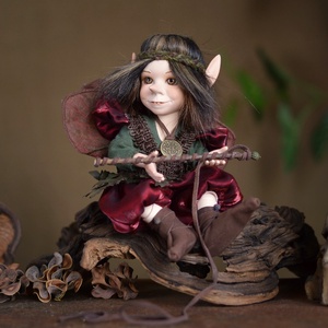 Vagány tündér: XENODIKÉ - porcelán, mozgatható - művészet - más művészeti ág - Meska.hu