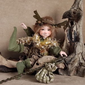 Erdei vándor manó: ZAORLINN - porcelán, mozgatható  - otthon & életmód - dekoráció - manók - Meska.hu