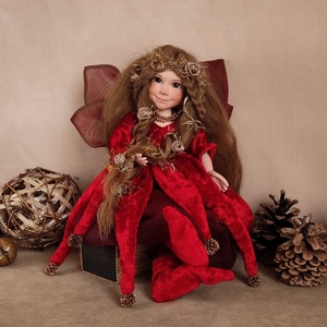 Karácsonyi tündér: ANGELIKA - porcelán, mozgatható  - Meska.hu