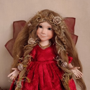 Karácsonyi tündér: ANGELIKA - porcelán, mozgatható  - karácsony - karácsonyi lakásdekoráció - karácsonyi manók, figurák - Meska.hu