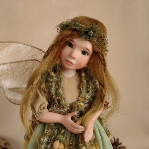 LARA - bájos nagy porcelán tündér, mozgatható - otthon & életmód - dekoráció - dísztárgy - Meska.hu