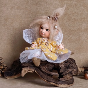 Napsugár tündérke: LIA - porcelán, mozgatható, Otthon & Életmód, Dekoráció, Manók, Baba-és bábkészítés, Szobrászat, MESKA