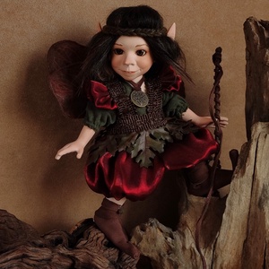 Vagány tündér: XENODIKÉ - porcelán, mozgatható - Meska.hu