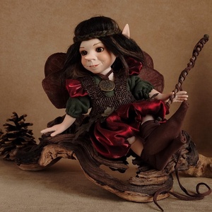 Vagány tündér: XENODIKÉ - porcelán, mozgatható - művészet - más művészeti ág - Meska.hu