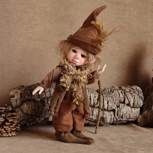 Horgász manó: DENTON - porcelán, mozgatható  - otthon & életmód - dekoráció - manók - Meska.hu