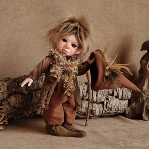 Horgász manó: DENTON - porcelán, mozgatható  - otthon & életmód - dekoráció - manók - Meska.hu