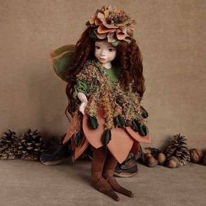 ABELINA - bűbájos nagy porcelán tündér, mozgatható - otthon & életmód - dekoráció - dekoratív figurák és szobrok - Meska.hu