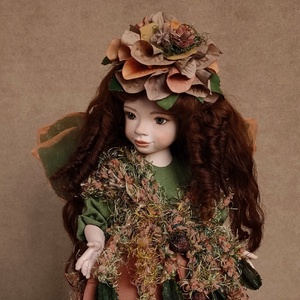 ABELINA - bűbájos nagy porcelán tündér, mozgatható - otthon & életmód - dekoráció - dekoratív figurák és szobrok - Meska.hu