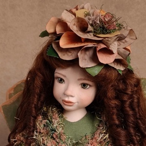 ABELINA - bűbájos nagy porcelán tündér, mozgatható - otthon & életmód - dekoráció - dekoratív figurák és szobrok - Meska.hu