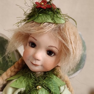 ROZALINA rózsatündérke - porcelán, mozgatható 9 ponton - otthon & életmód - dekoráció - manók - Meska.hu