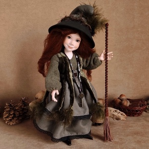 Bűbájos boszorkány: GRISELDA - porcelán művészbaba - otthon & életmód - dekoráció - halloween - halloweeni figurák - Meska.hu