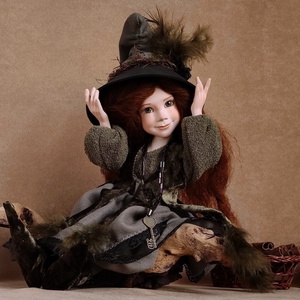 Bűbájos boszorkány: GRISELDA - porcelán művészbaba - otthon & életmód - dekoráció - halloween - halloweeni figurák - Meska.hu