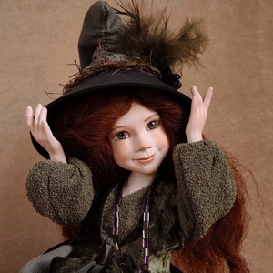 Bűbájos boszorkány: GRISELDA - porcelán művészbaba - otthon & életmód - dekoráció - halloween - halloweeni figurák - Meska.hu