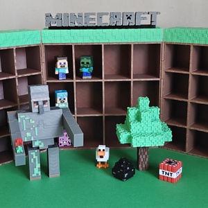 Kinder Joy Minecraft figura tartó állvány - otthon & életmód - tárolás & rendszerezés - doboz - Meska.hu
