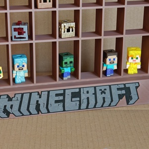 EGYEDI neves Minecraft Kinder Joy figura tartó állvány - otthon & életmód - tárolás & rendszerezés - íróasztali tároló - Meska.hu
