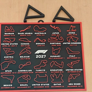 F1 Formula 1 2027 versenynaptár � fali és asztali dekoráció - otthon & életmód - dekoráció - asztal és polc dekoráció - asztaldísz - Meska.hu